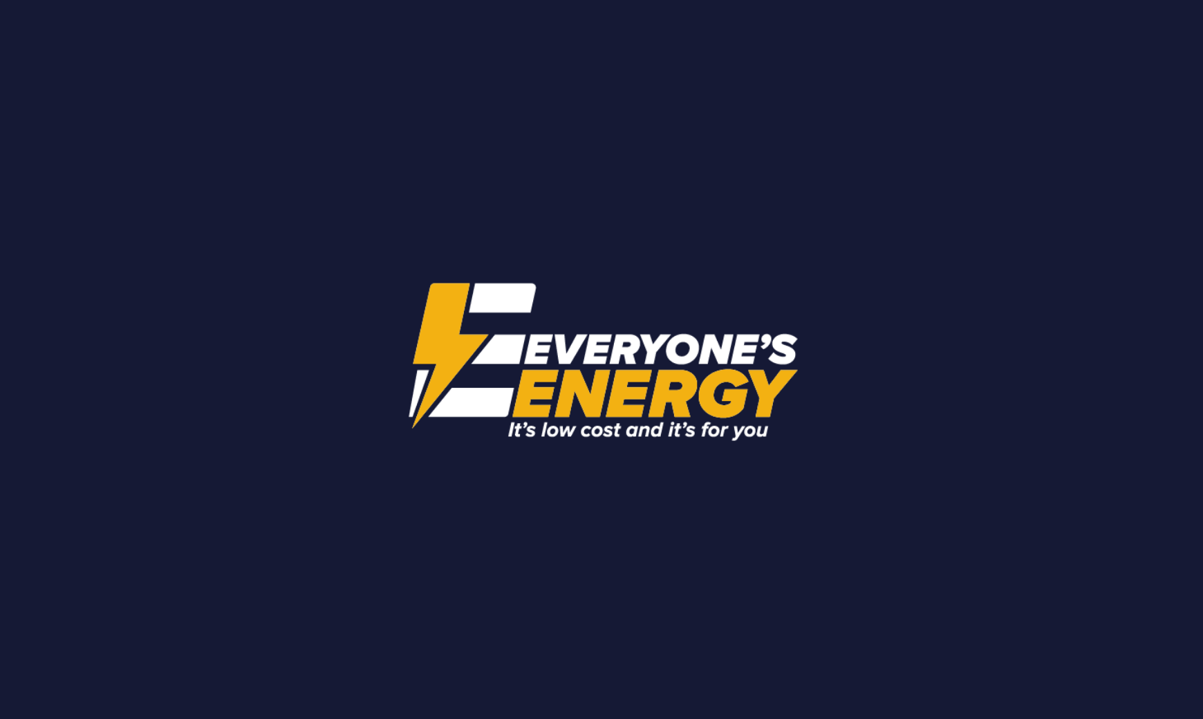 Everyone's Energy's logo on black background