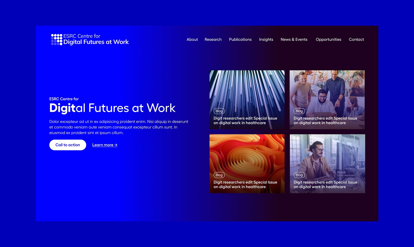 Digit's bespoke web design blog section