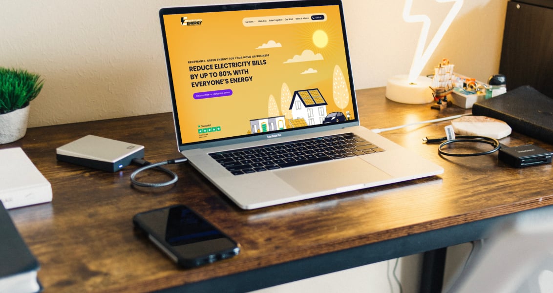 laptop showcasing web design principles