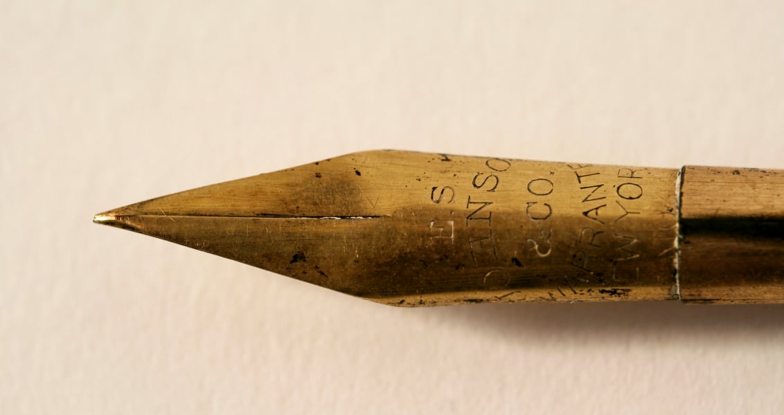 old pen used for legal marketing writing