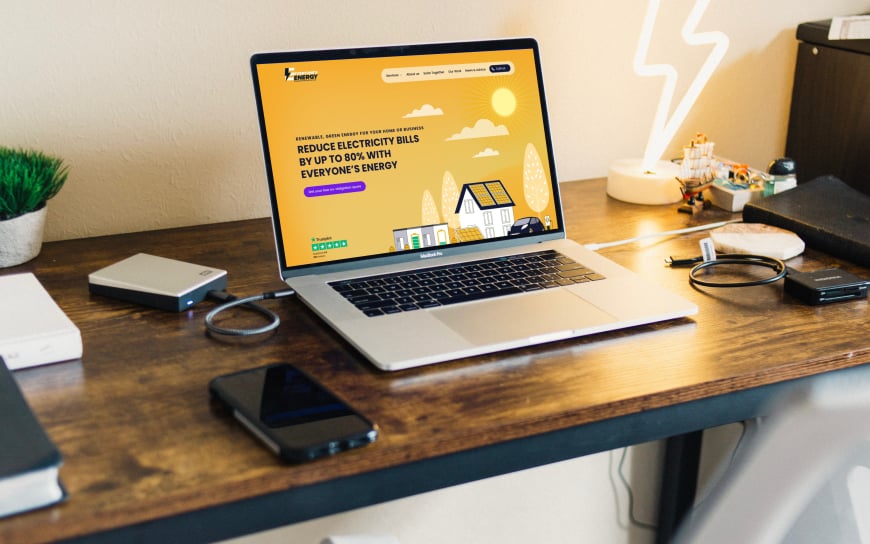 laptop showcasing web design principles