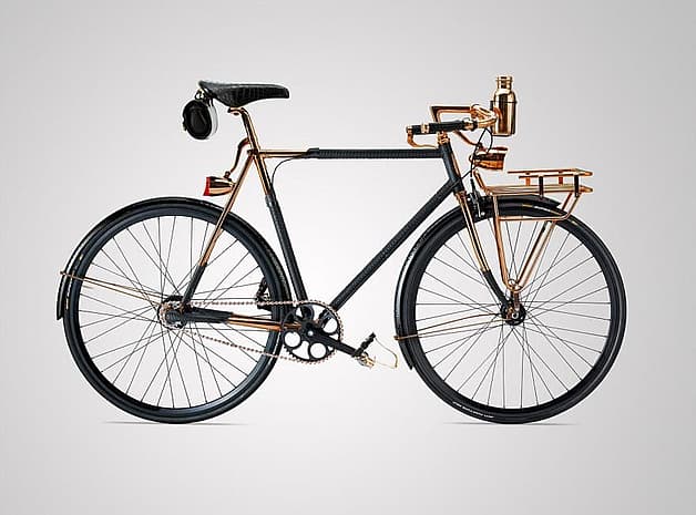 Bike A: Wheelmen copper-plated, python leather bicycle - £30,000