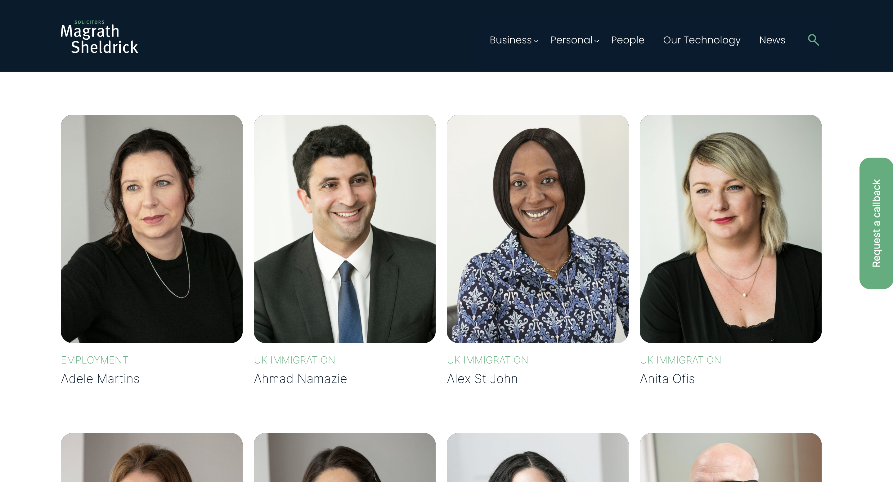Magrath Sheldrick Web Design People Page