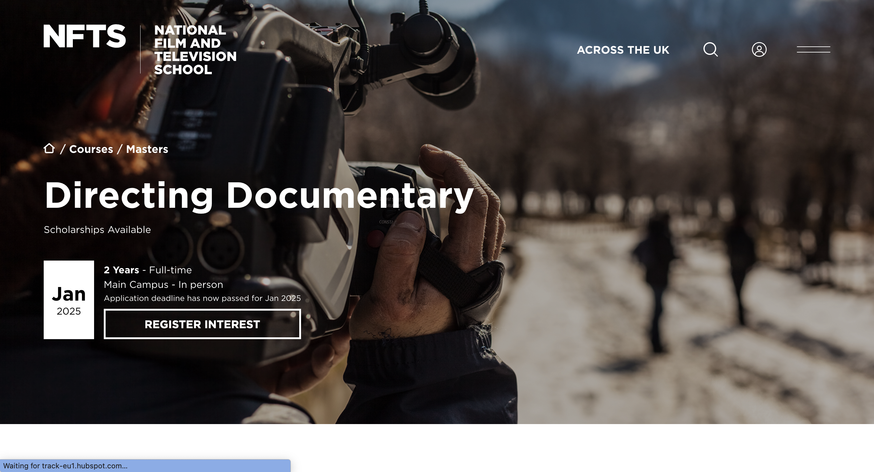 NFTS web design course page