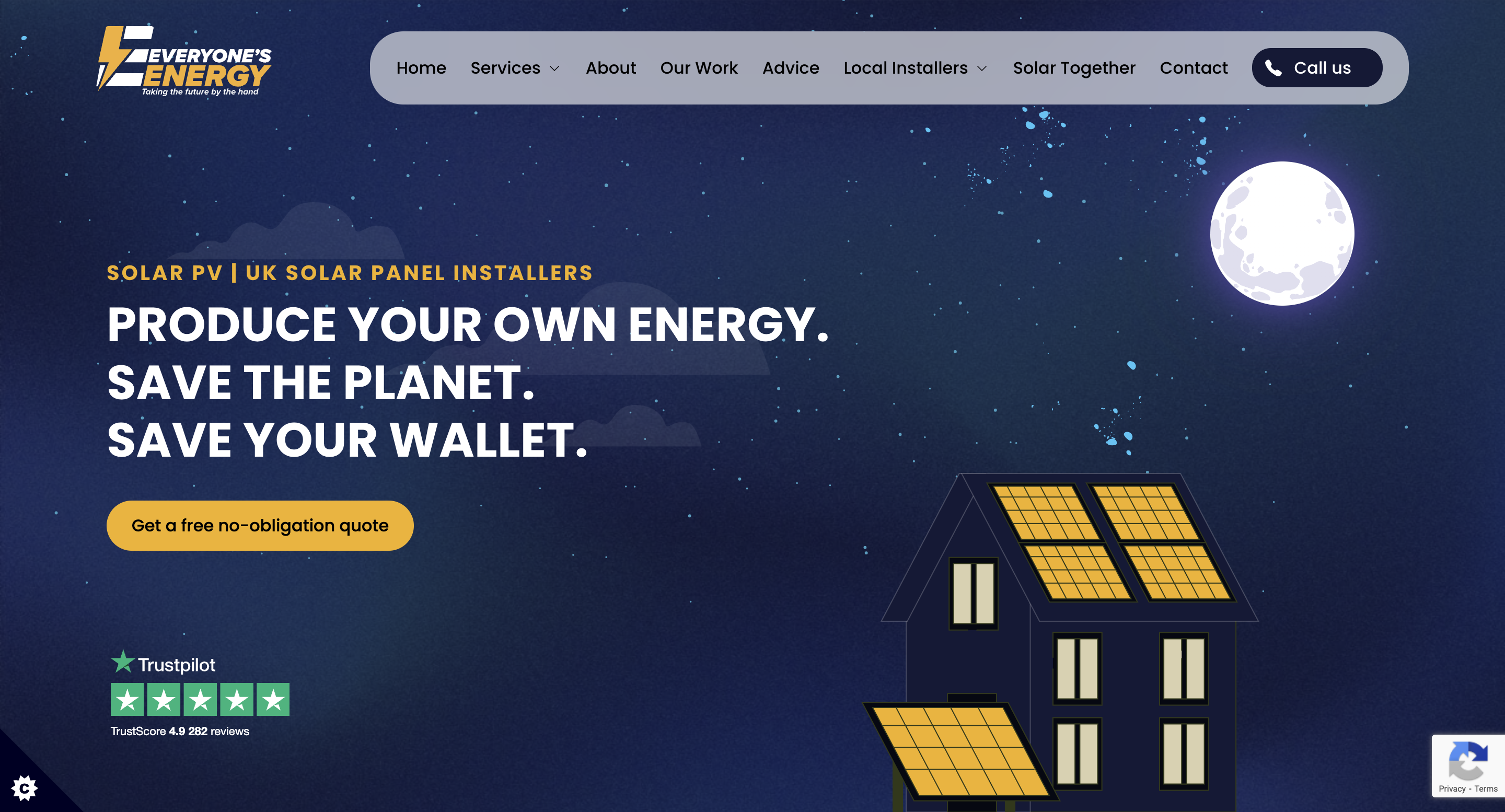 Everyone's Energy Web Design solar pv service page