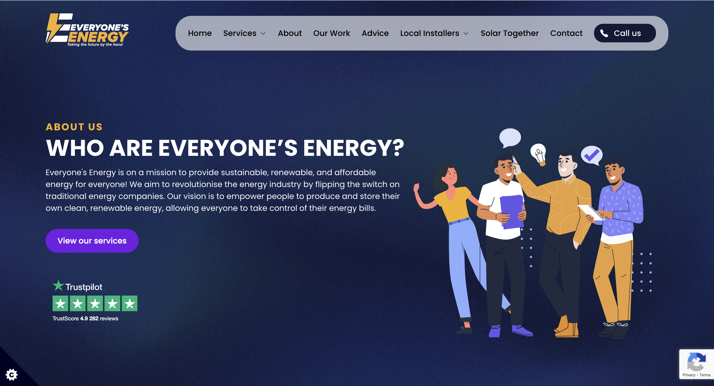Everyone's Energy Web Design about page