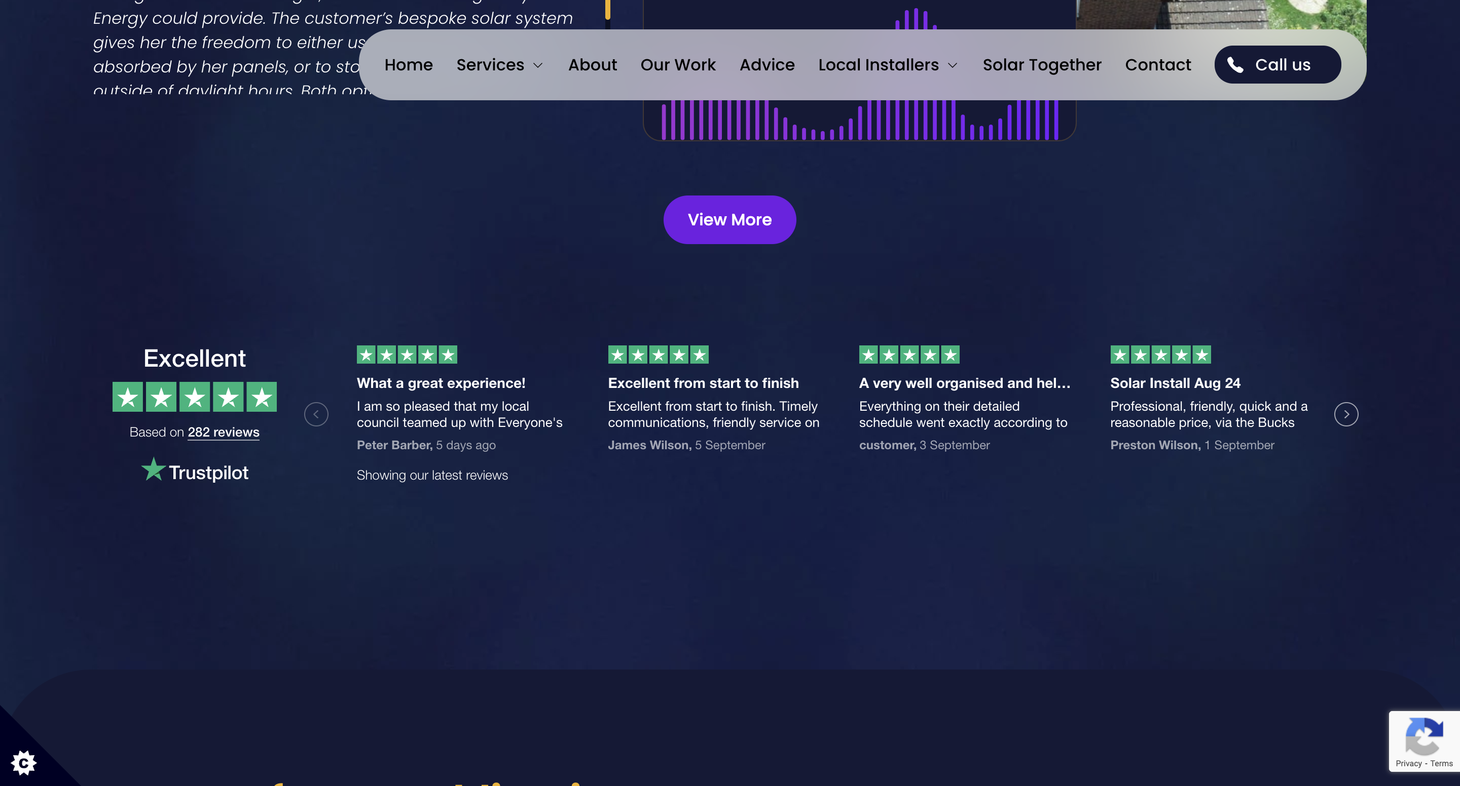 Everyone's Energy Web Design TrustPilot integration