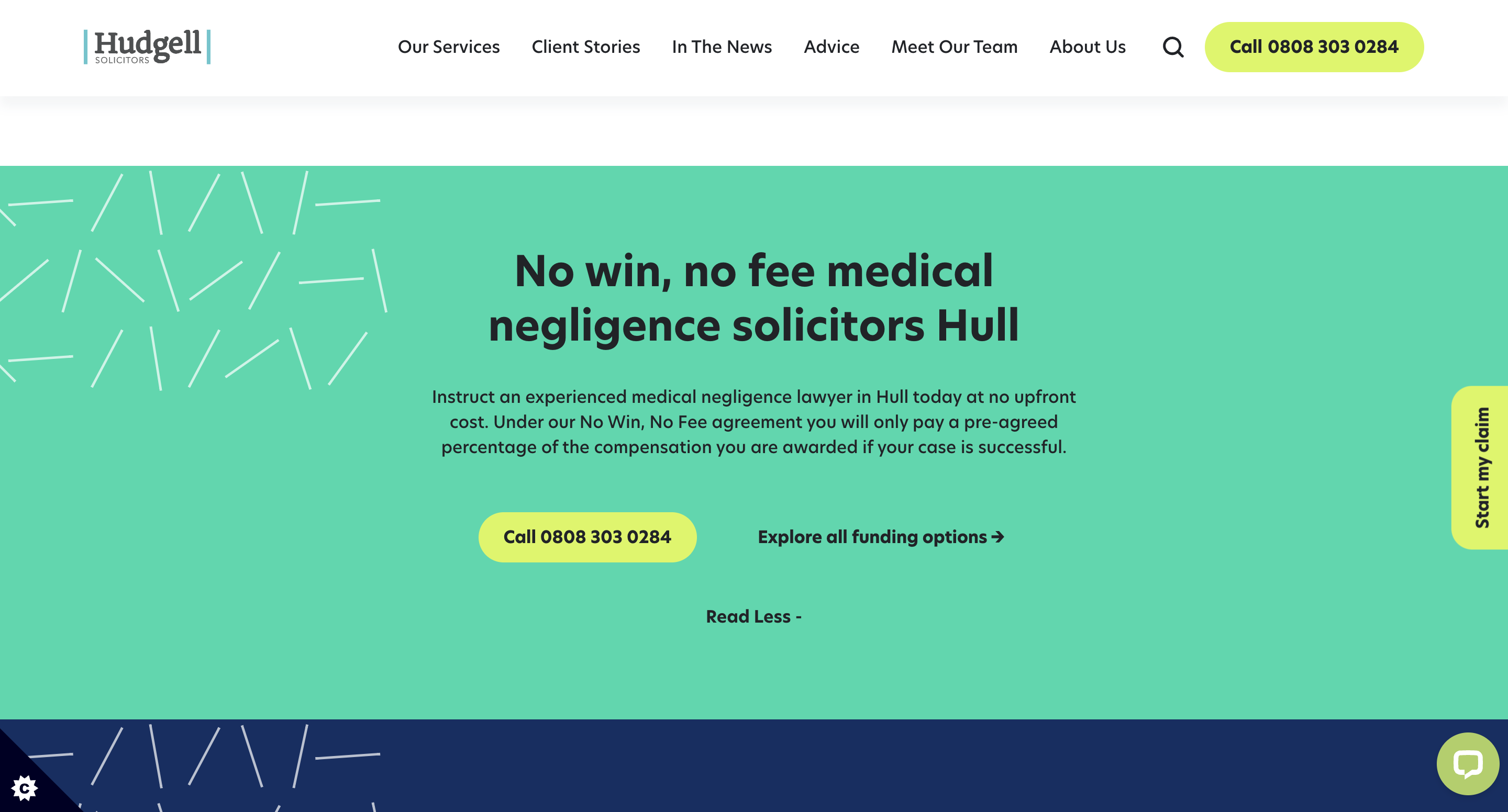 Hudgell Solicitors Local SEO page no win no feeHull