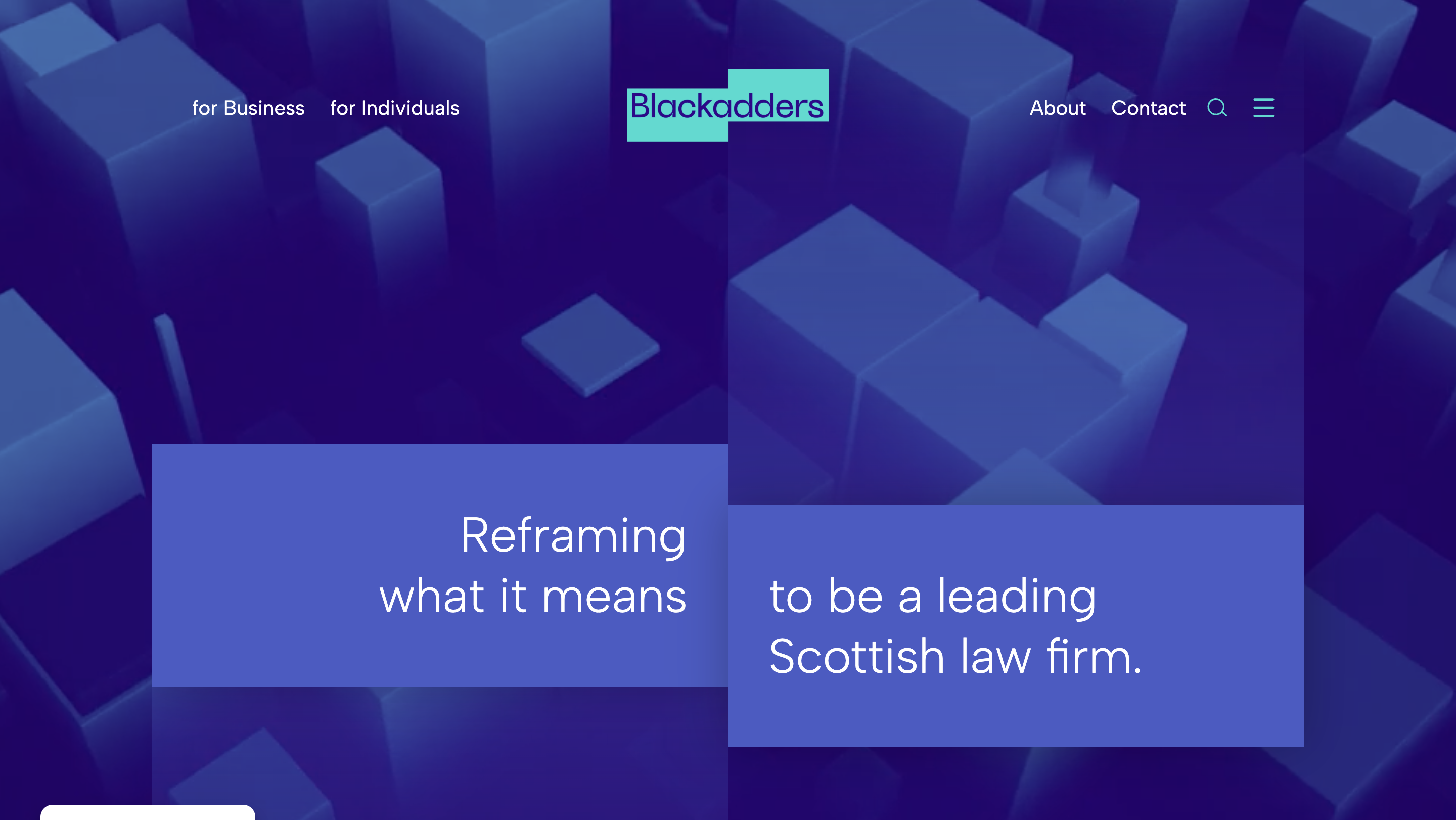 Blackadders law firm website home page