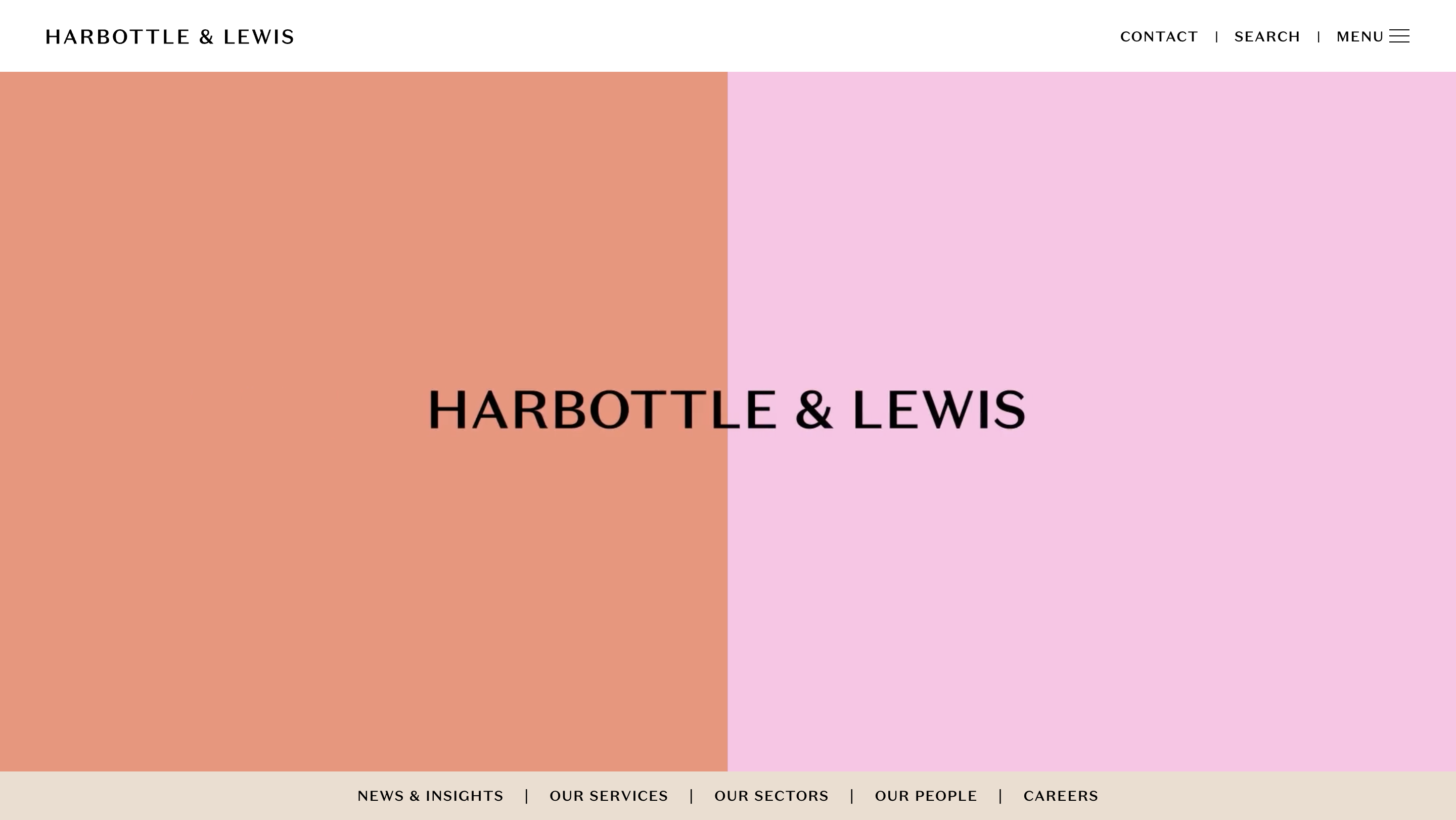 Harbottle & Lewis law firm website home page