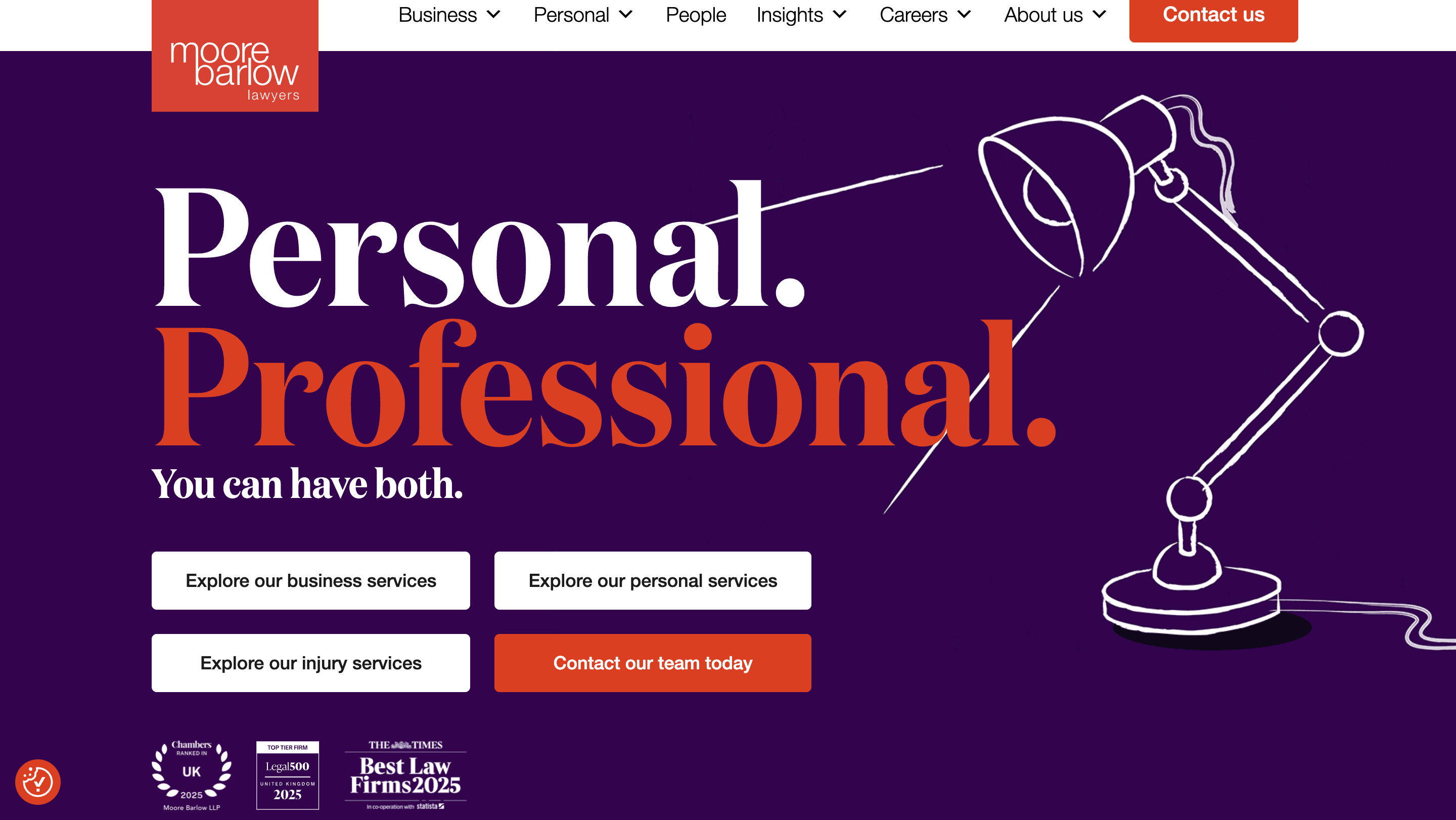 Moore Barlow law firm website