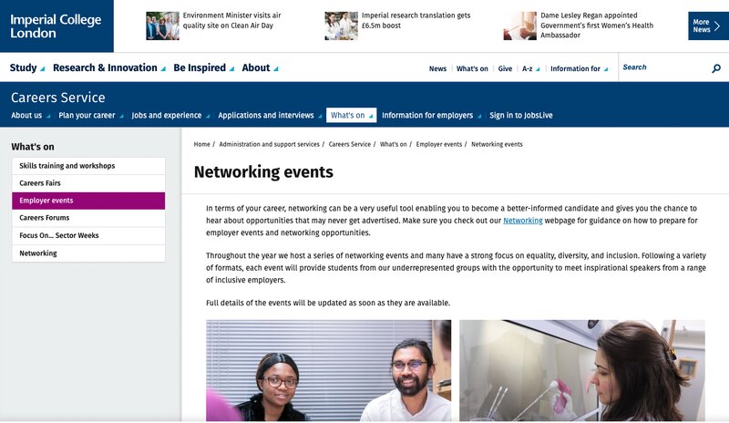 university networking events
